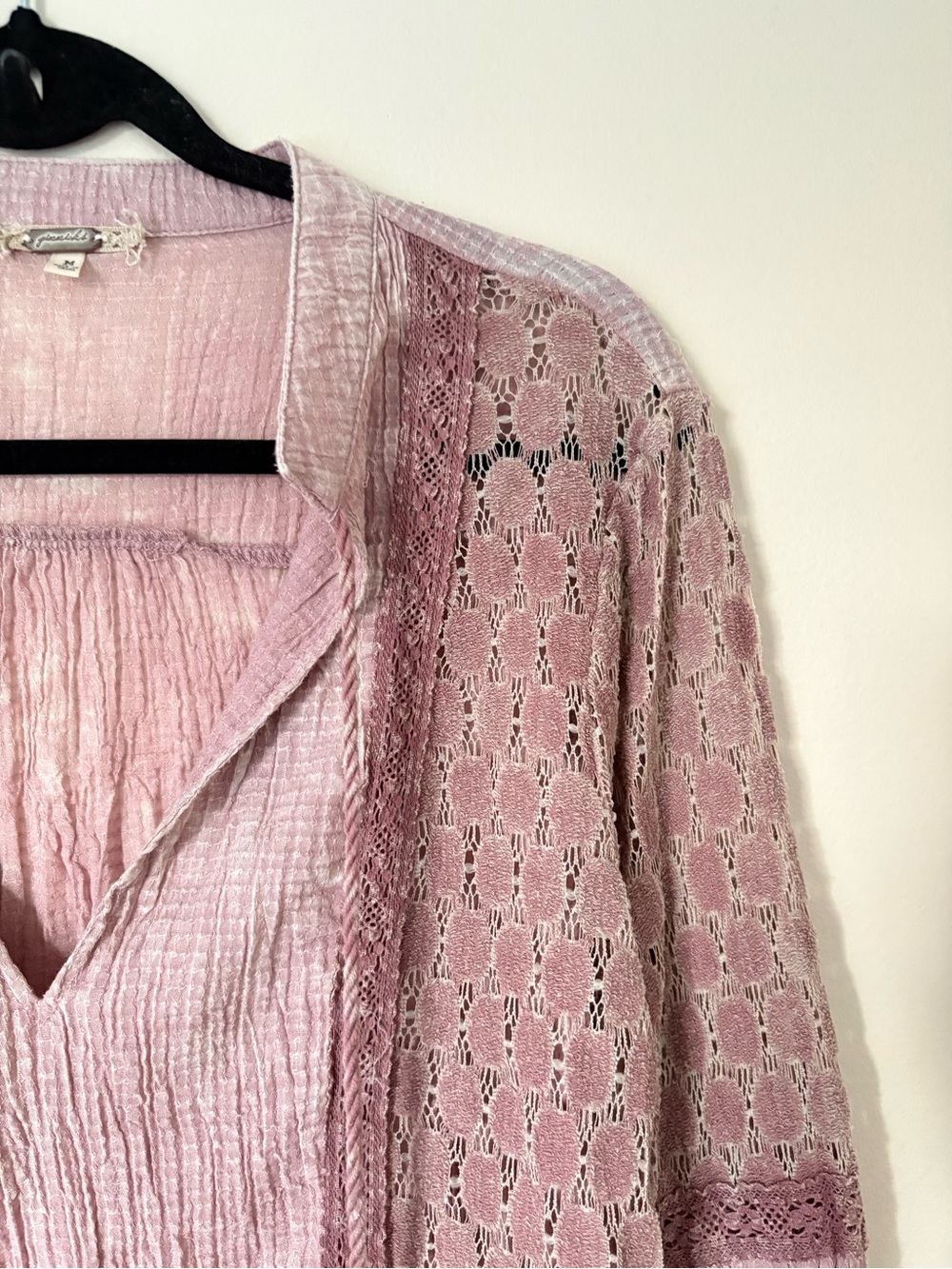 gimmicks by BKE Mauve Layered Lace Top Size Medium - Picture 4 of 13